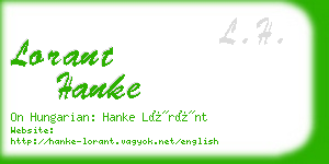 lorant hanke business card